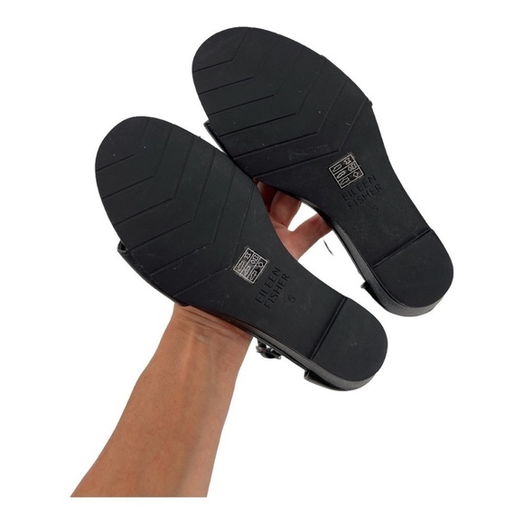 Eileen Fisher Mara Tumbled Leather Wedge Sandal size 5 - Picture 12 of 13